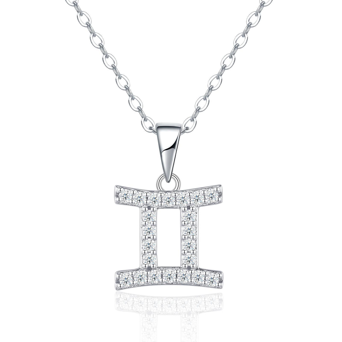 Sterling Silver Zodiac Moissanite Necklace