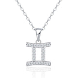 Sterling Silver Zodiac Moissanite Necklace