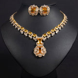 Vintage Zircon Necklace and Earring Set
