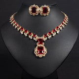 Vintage Zircon Necklace and Earring Set