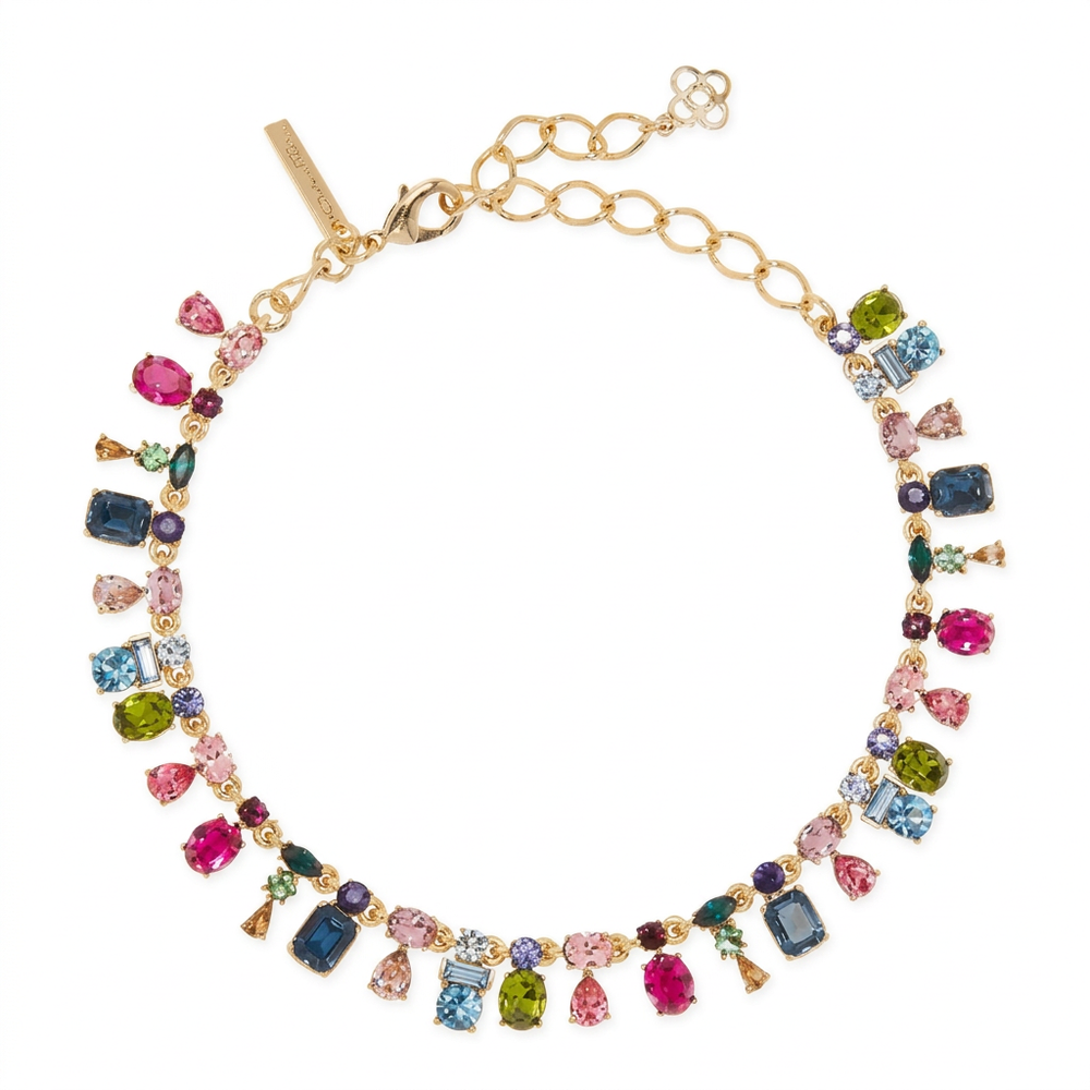 Cleaned necklace on white background