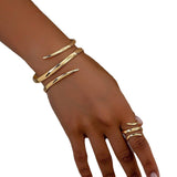 Adjustable Open Bracelet and Ring Jewellery Set.