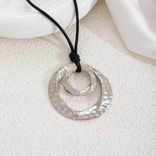 Stainless Steel Gold Plated Wave Necklace