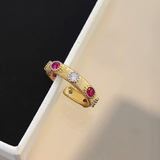 18K Gold Plated Luxury Bracelet and Ring Exquisite Cuff Bangle Antique Jewelry