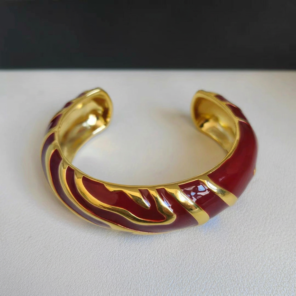 Red bracelet with background name removed