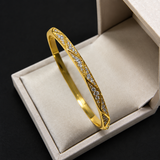 New diamond-set rhombic irregular closed-ended bracelet